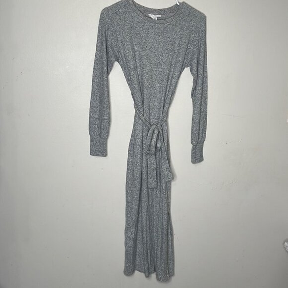 NWT topshop long sleeve gray knit midi sweater dress - Picture 2 of 6